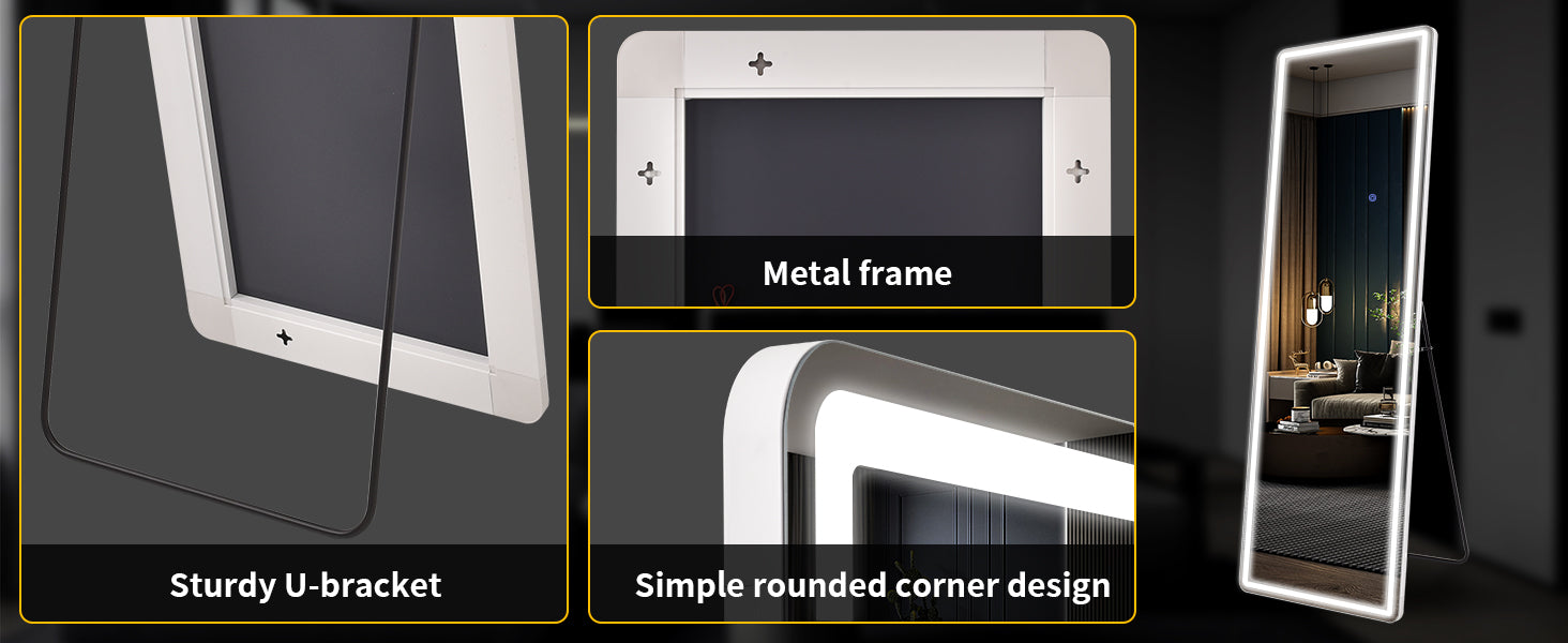 63"x20" Full Length Mirror with Lights