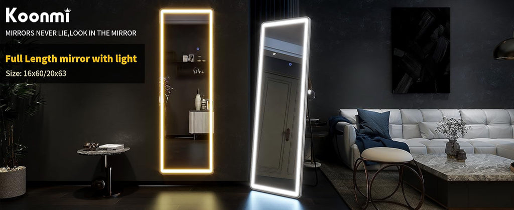 63"x20" Full Length Mirror with Lights