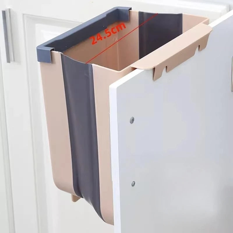 Kitchen Folding Trash Can Cabinet Door Mounted