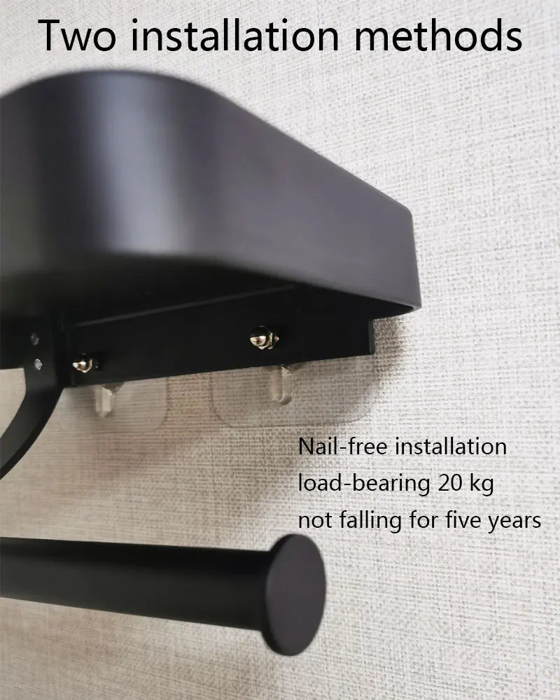 Nail Free Grey Toilet Paper Holder