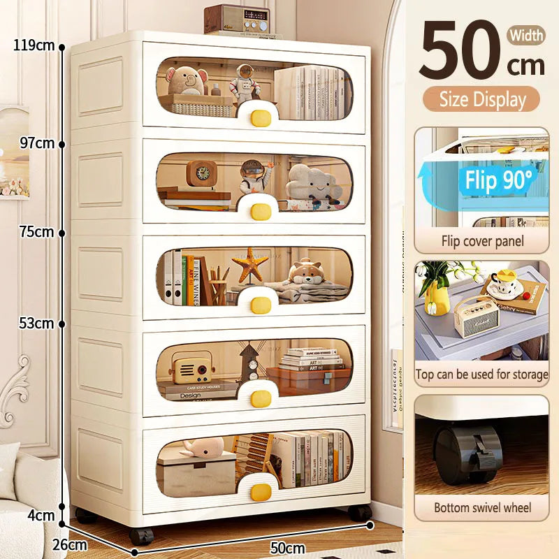 Storage Cabinet with Drawers with Wheels