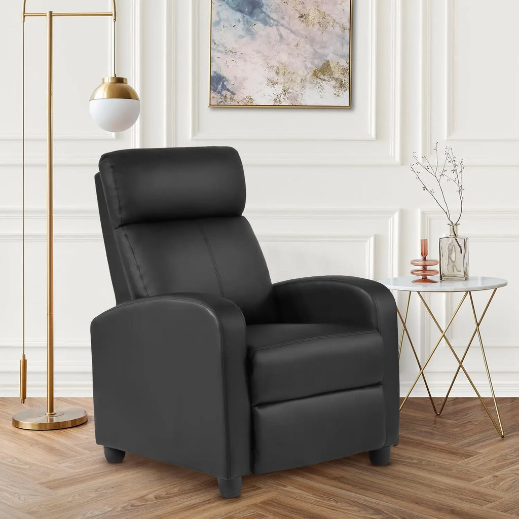 Massage Recliner with  Black Leather