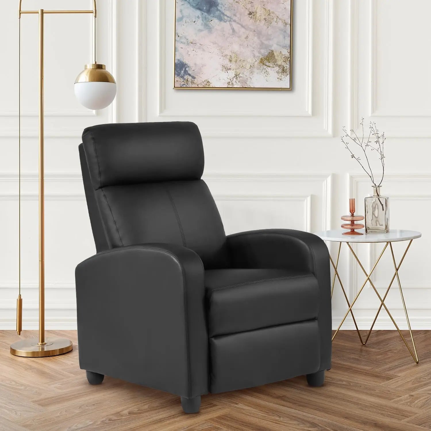 Massage Recliner with  Black Leather