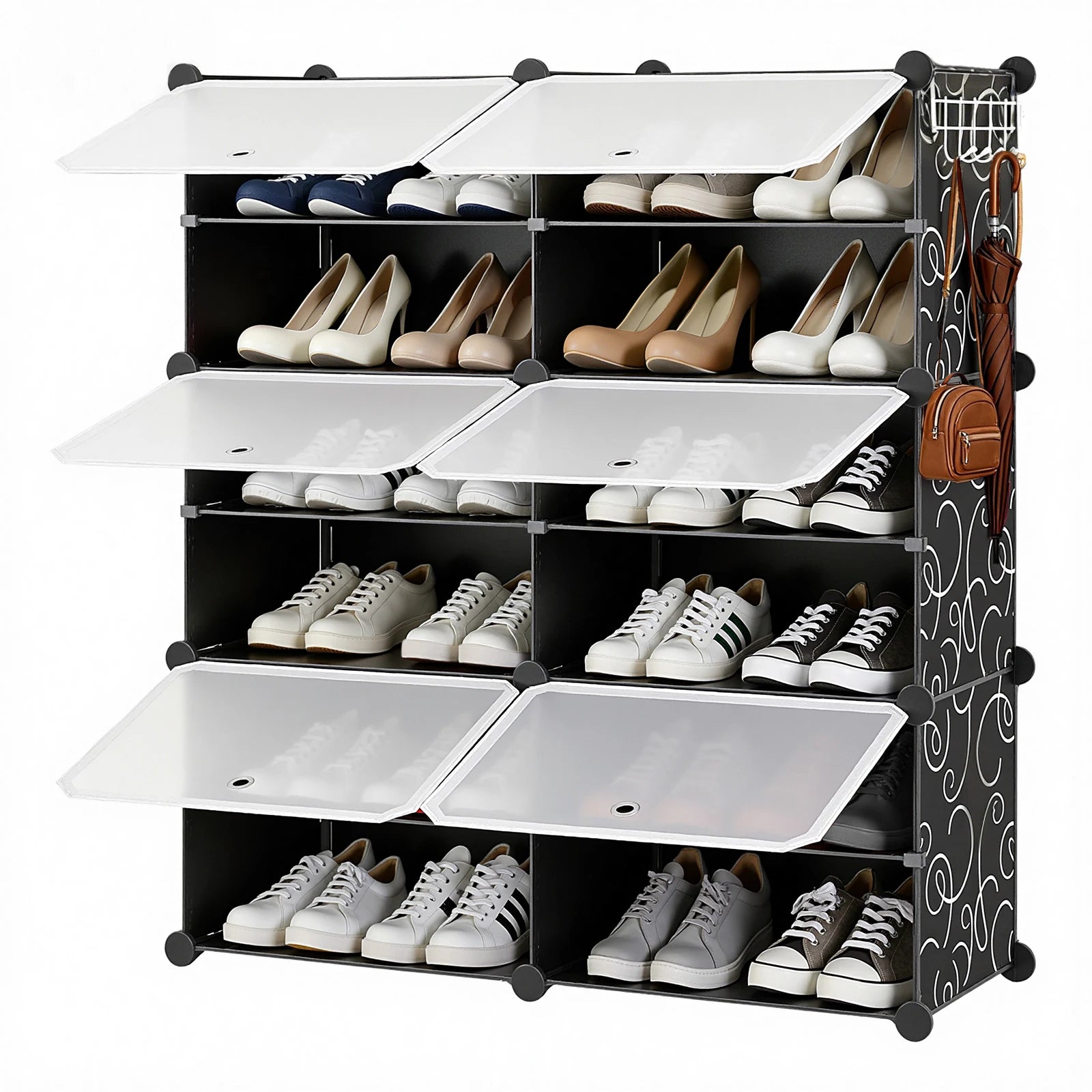 6-Tier Plastic Stackable Shoe Storage Cabinet