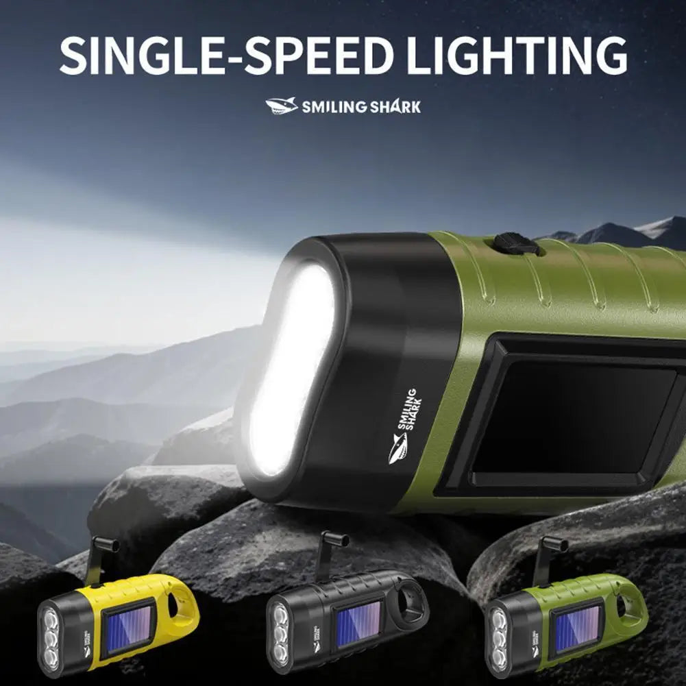 Hand Crank Solar Powered Flashlight
