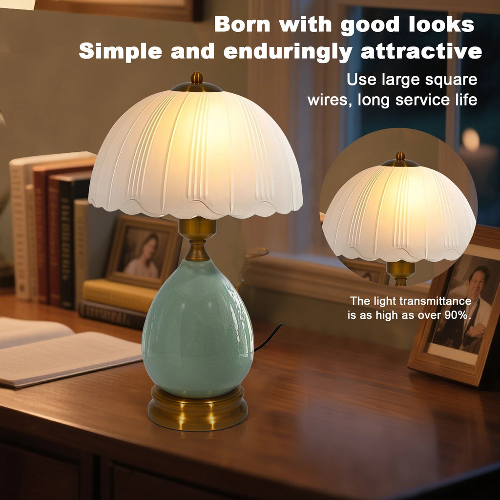 Ceramic Table Lamp 3-Color Dimmable