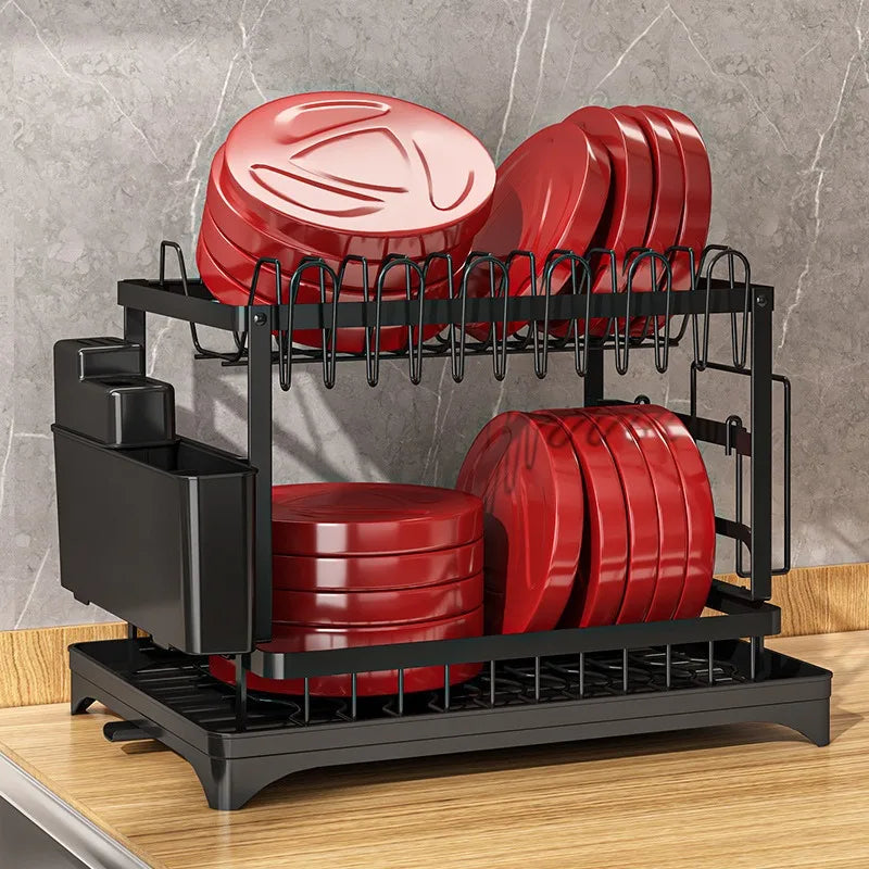 Dish Rack with Cup Dish Knife Holder