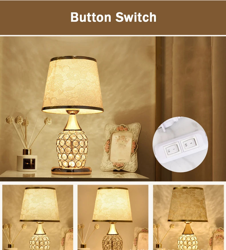 Crystal Table Lamp Romantic