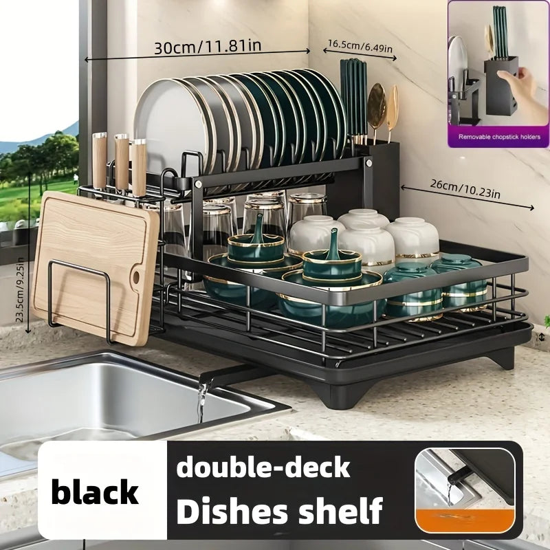 Drain Rack with Water Tray