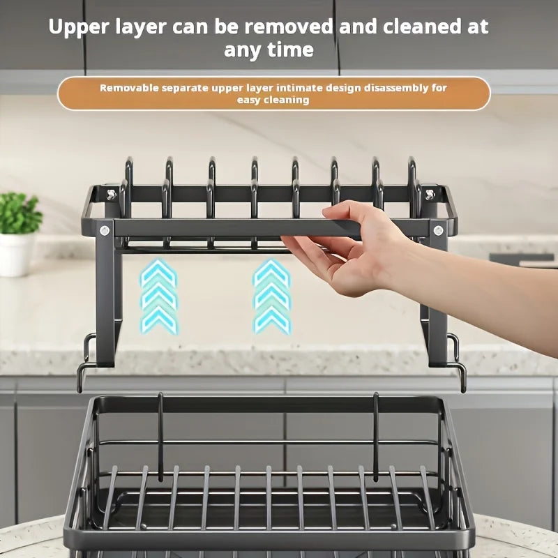 Drain Rack with Water Tray