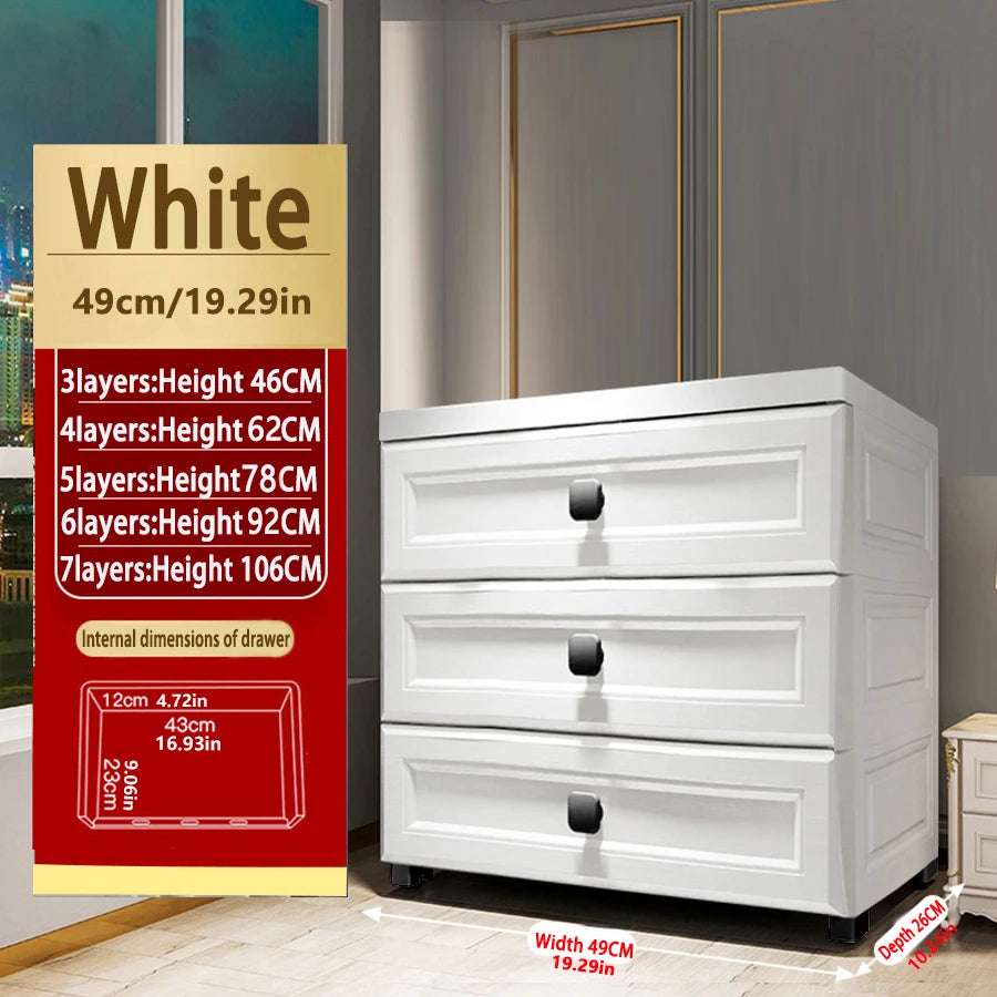 Storage Cabinet with Drawers with Wheels