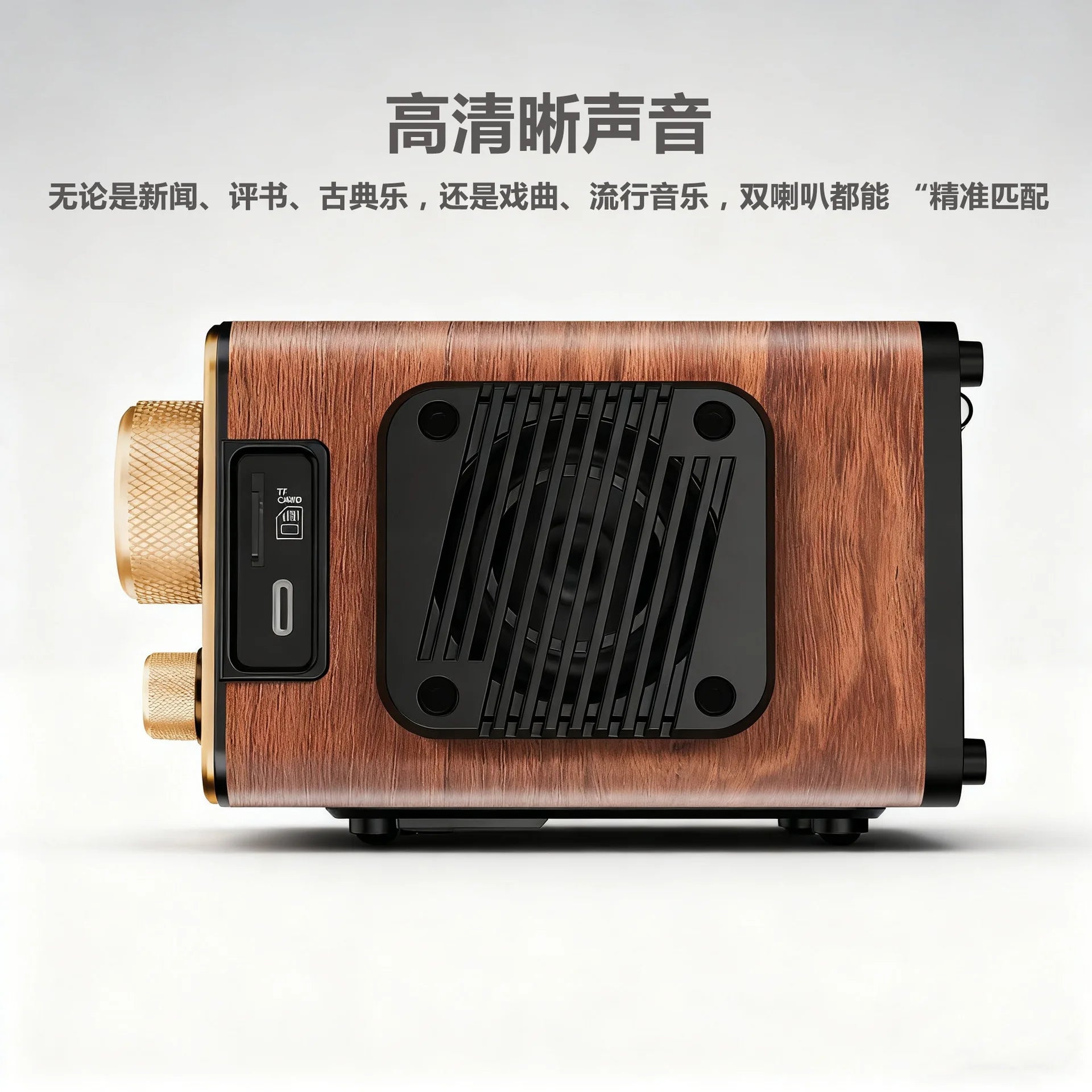 FM SW Radios Bluetooth 5.2 Dual Speaker Digital display Alarm Clock