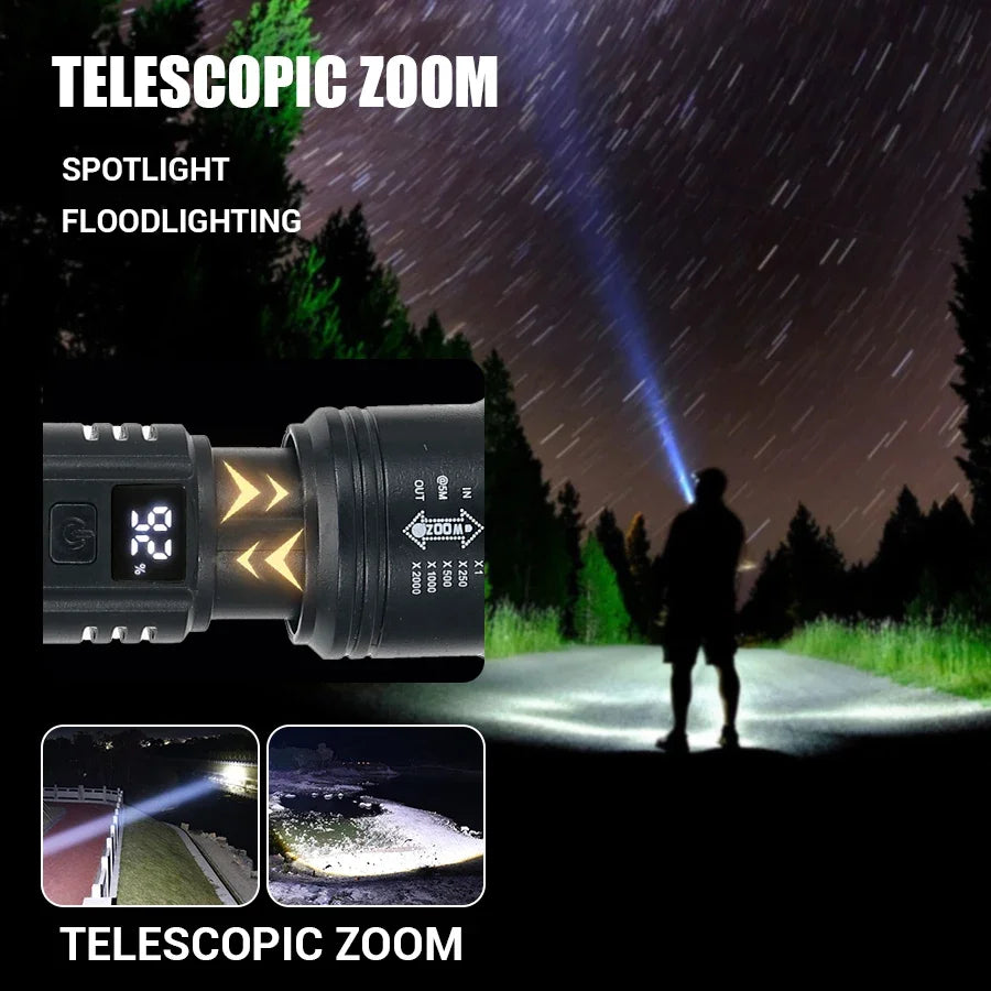 Flashlight Rechargeable Tactical Zoom