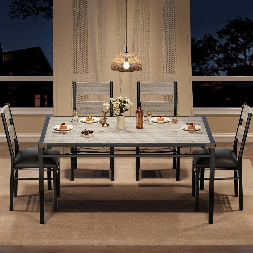 Kitchen Table with 4 Upholstered Chairs