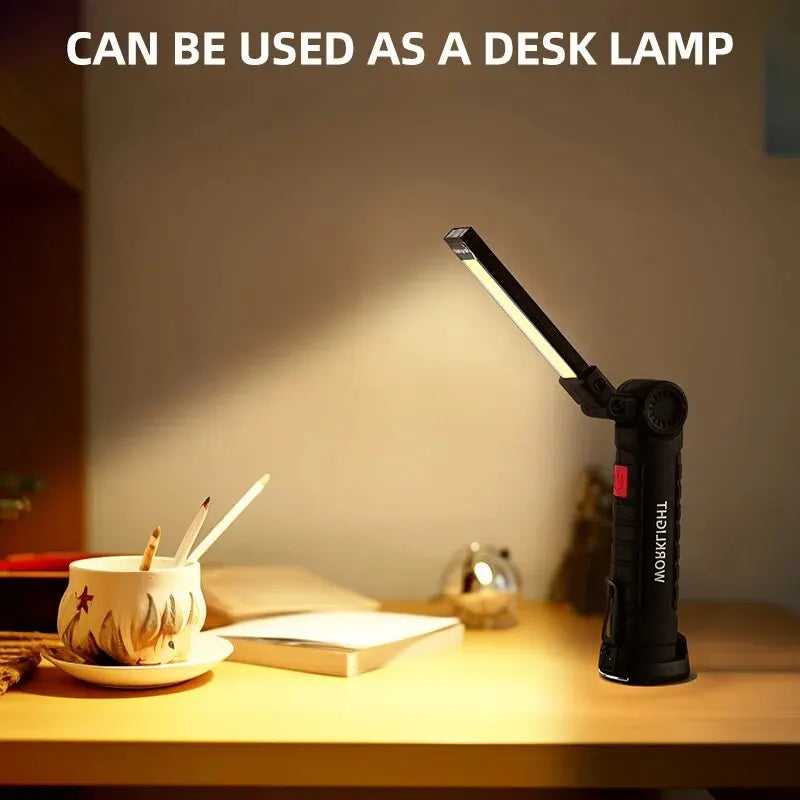 Rechargeable Flashlight  Magnet and Hook