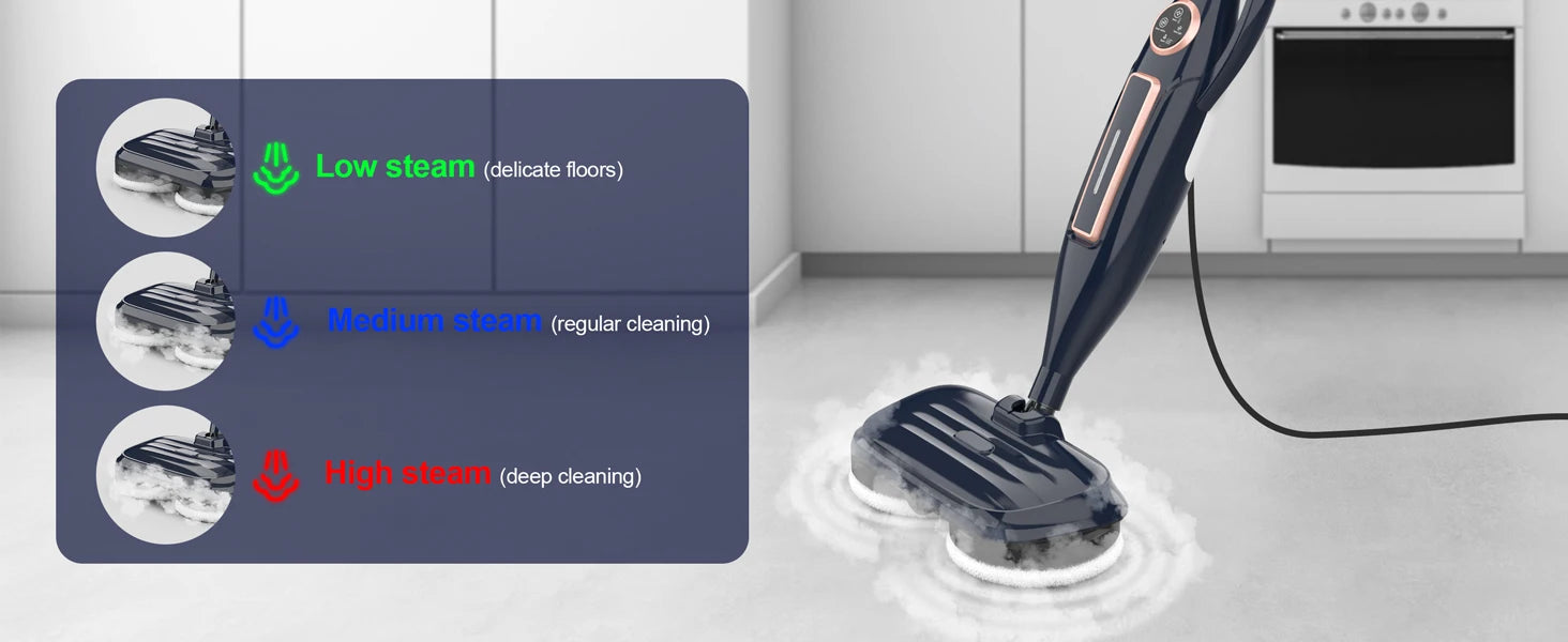 Steam Mop Cleaner with Rotating Mop Pad