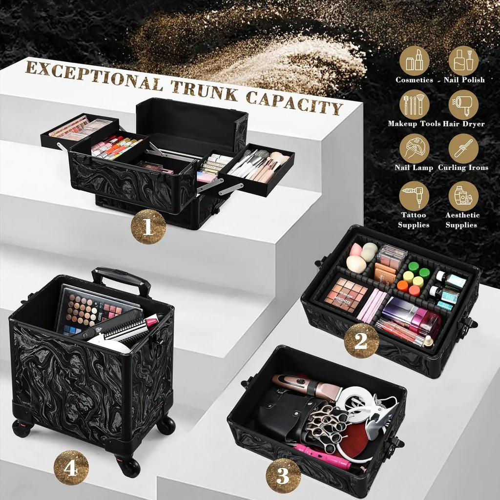 Rolling Makeup Travel Case