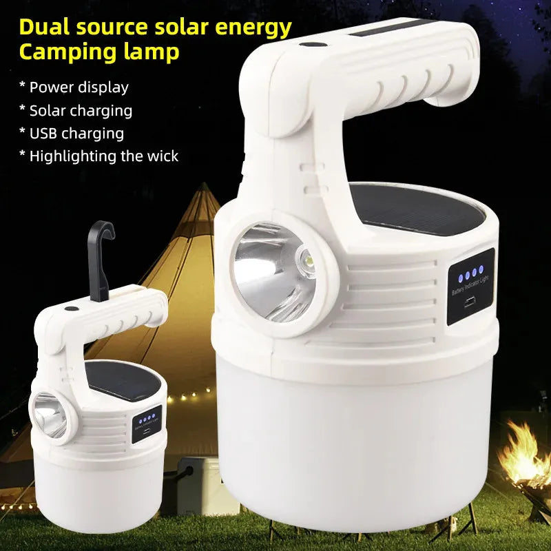 Solar Rechargeable Flashlight Zoomable Waterproof ,Can Charge Mobile Phone