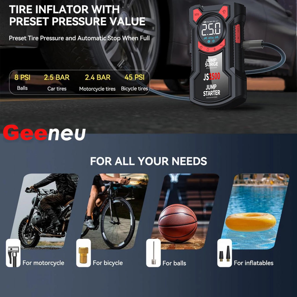 l Air Pump Jump Starter, Digital Tire Inflator