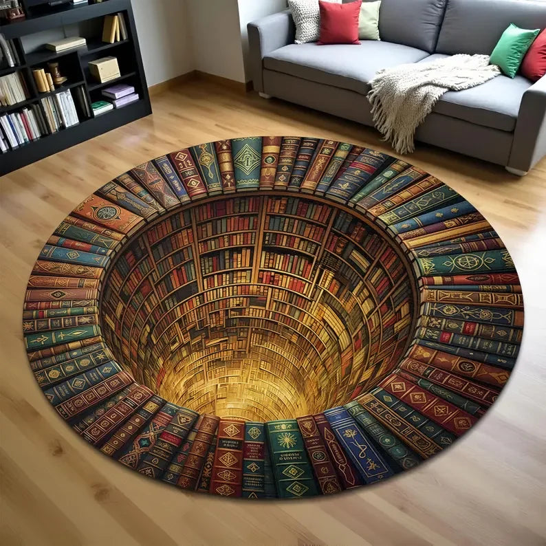 Fantasy Dragon 3D Round Carpet