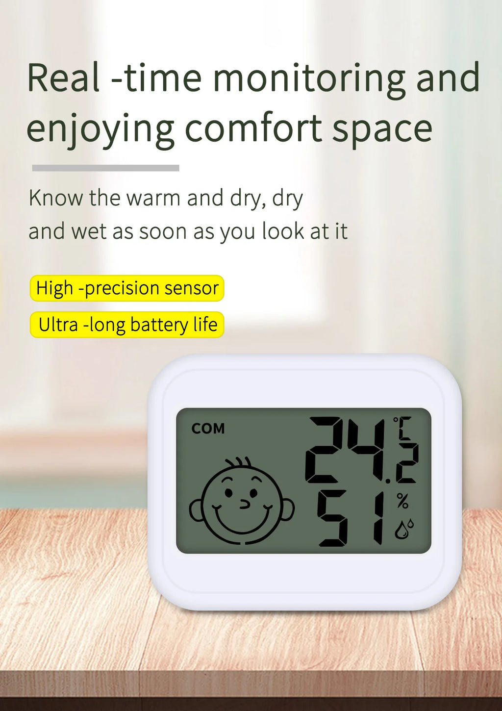 LED Thermometer Thermo-Hygrometer