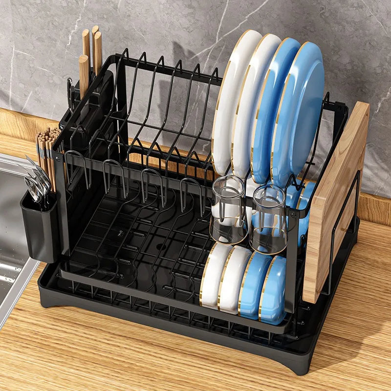 Dish Rack with Cup Dish Knife Holder