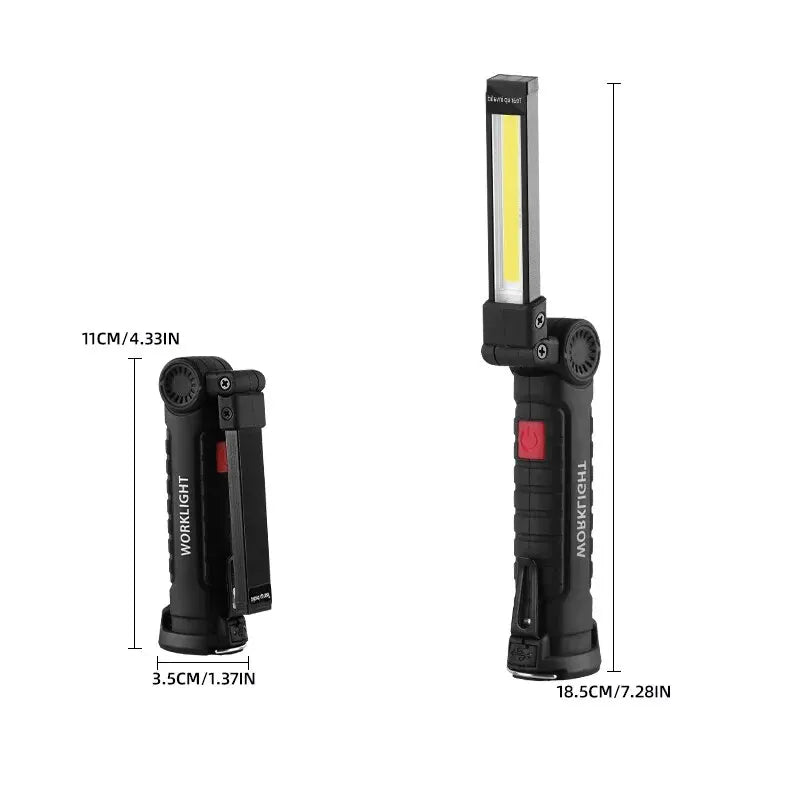 Rechargeable Flashlight  Magnet and Hook