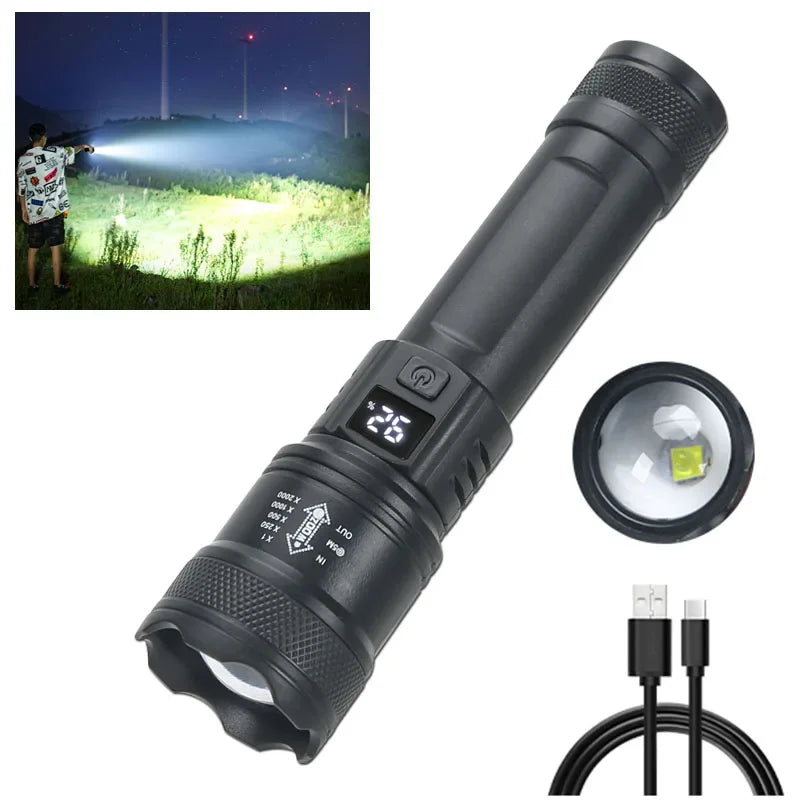 Flashlight Rechargeable Tactical Zoom