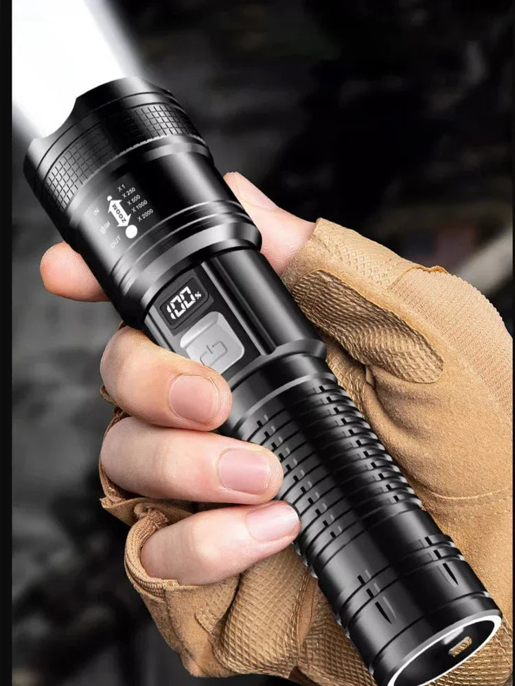 1600000 Super Bright Flashlight Rechargeable Waterproof