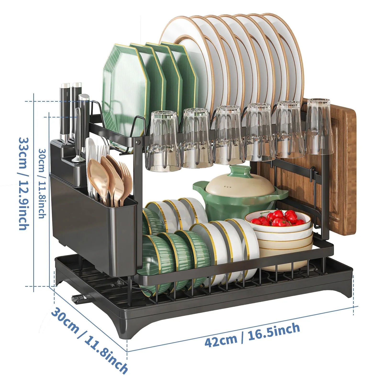 2 Tier Dish Drying Rack