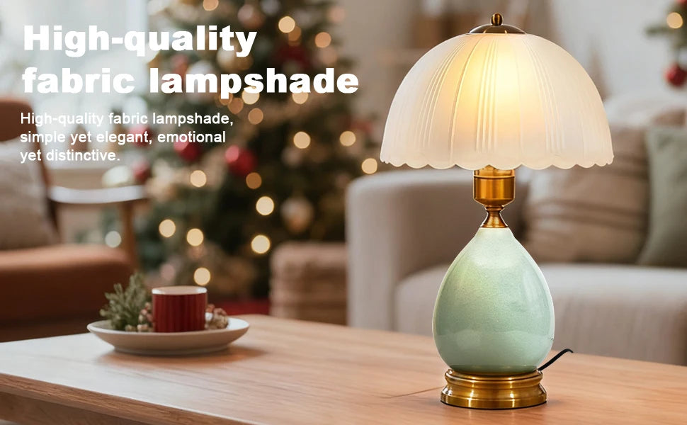 Ceramic Table Lamp 3-Color Dimmable