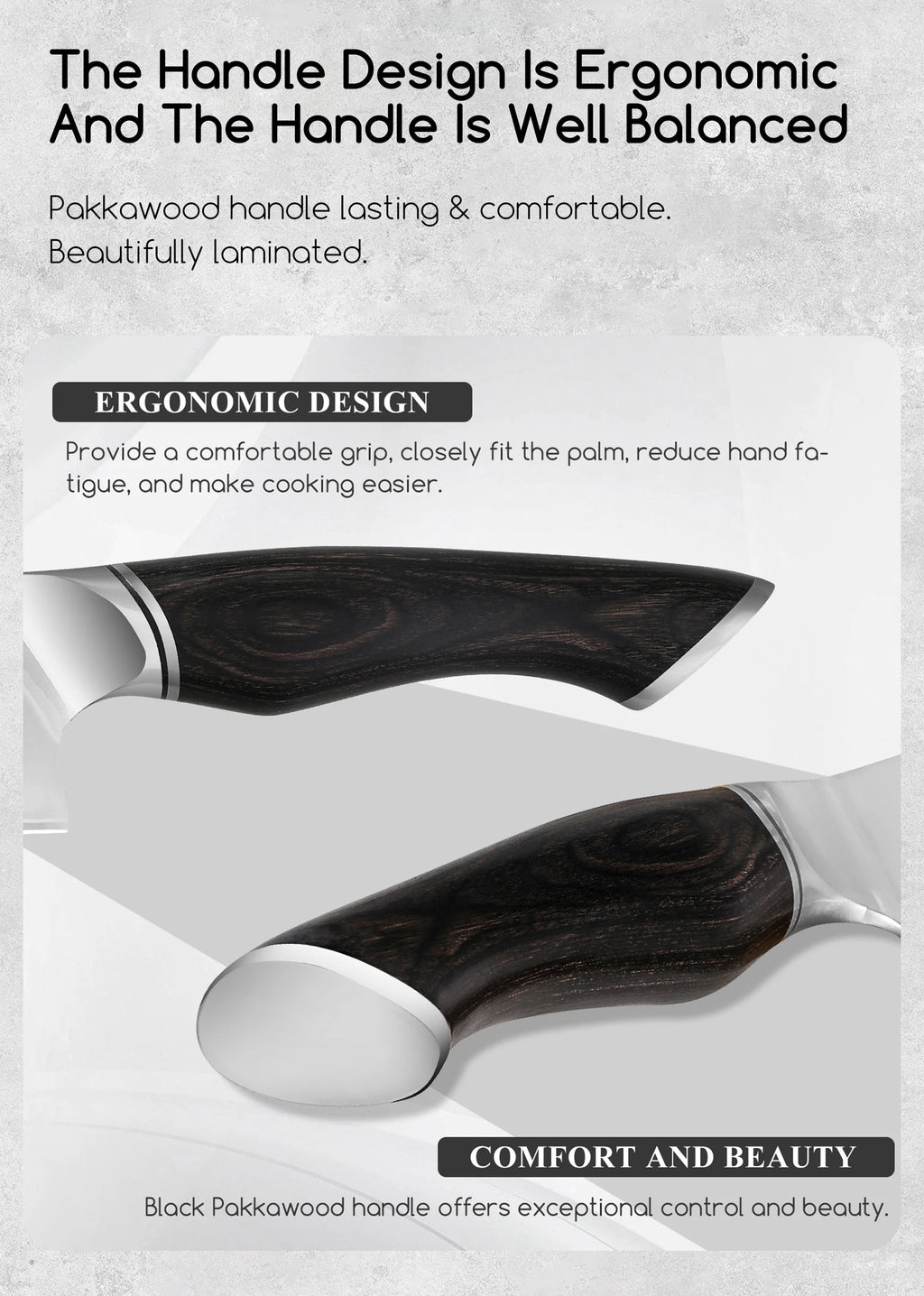 Steak Knife ,High Carbon Steel with Pakkawood Handle