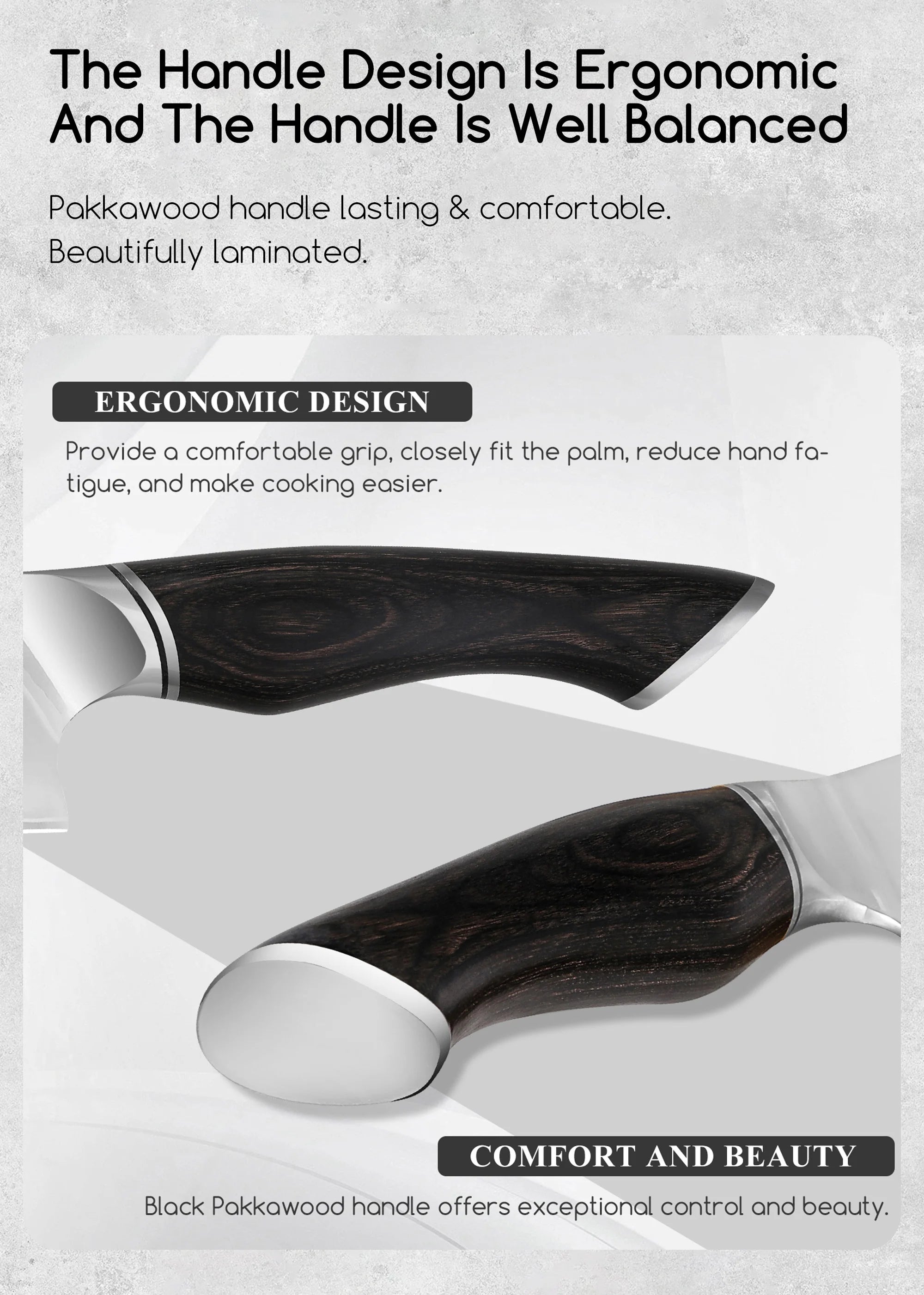 Steak Knife ,High Carbon Steel with Pakkawood Handle