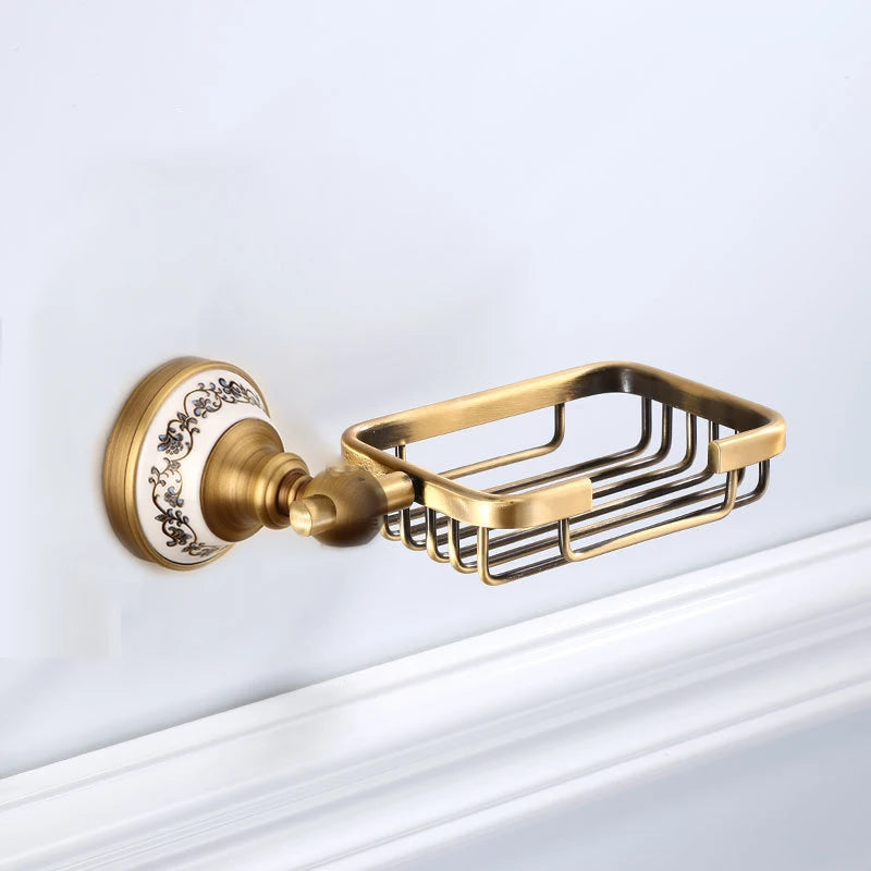 Antique Solid Brass Bathroom Accessories Sets