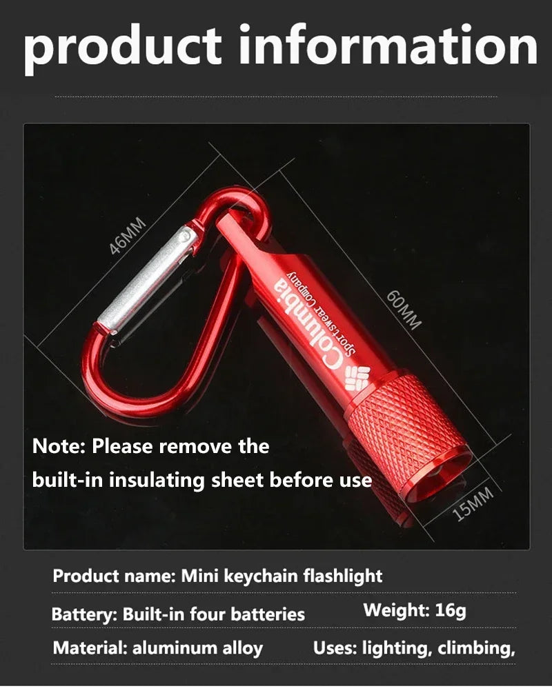 Mini Torch Keychain Pendant with battery