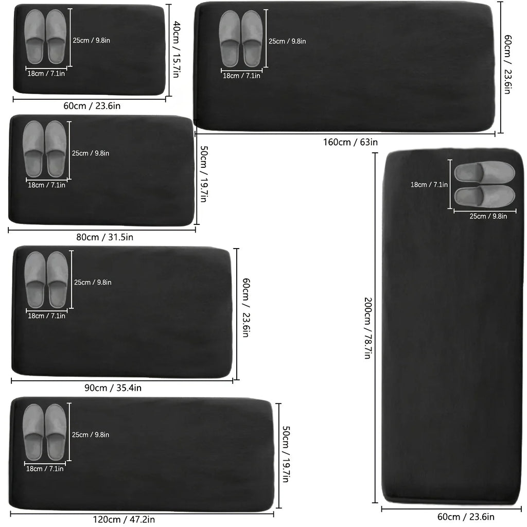 Floor mat flannel non-slip dirt-resistant