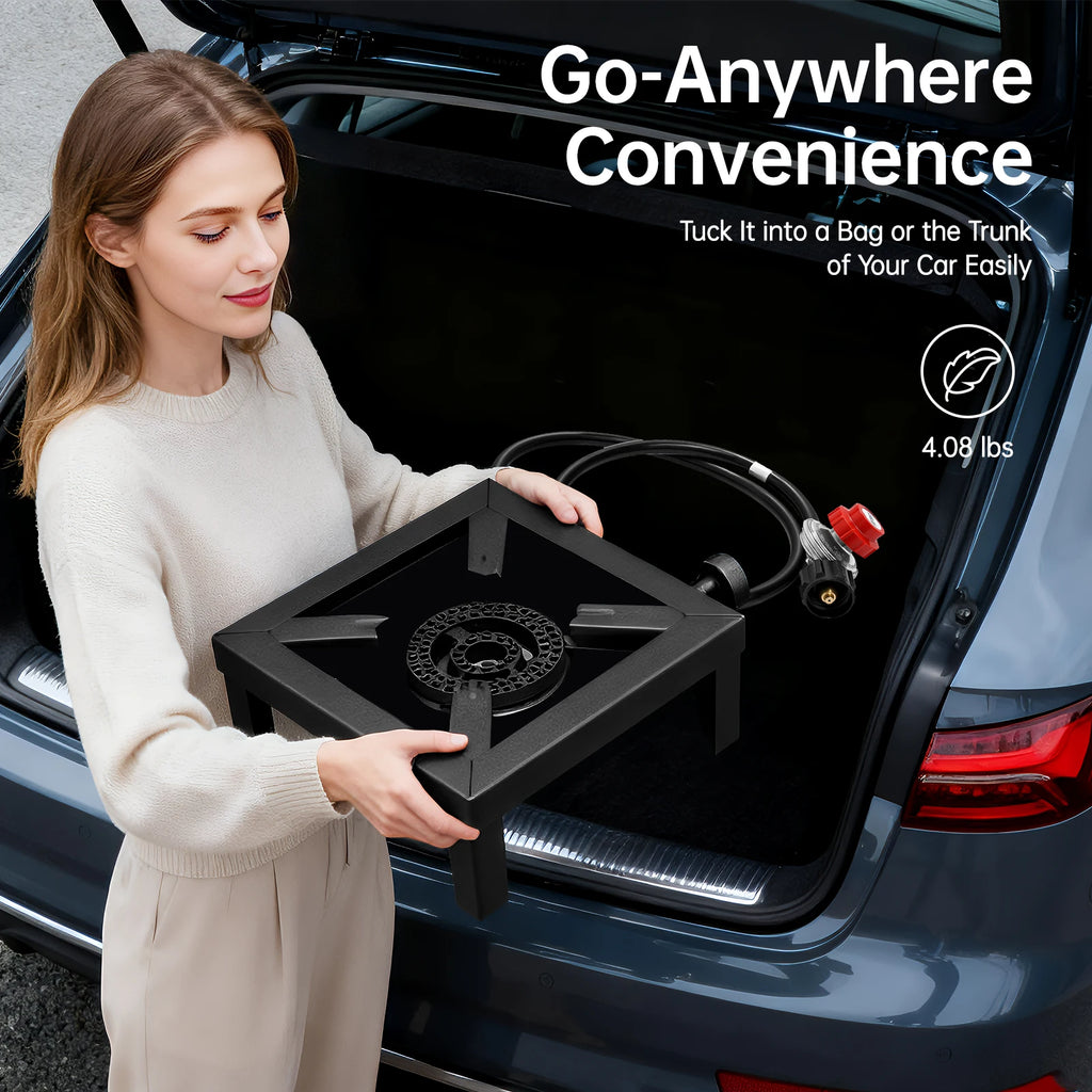 Portable Double Burner Outdoor Gas Stove