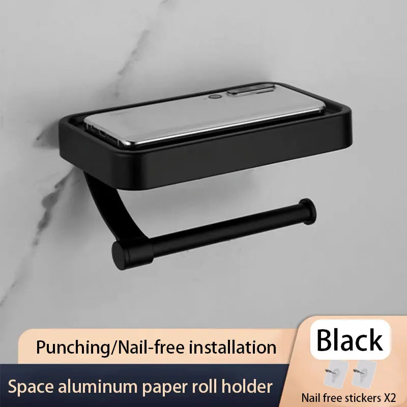 Nail Free Grey Toilet Paper Holder