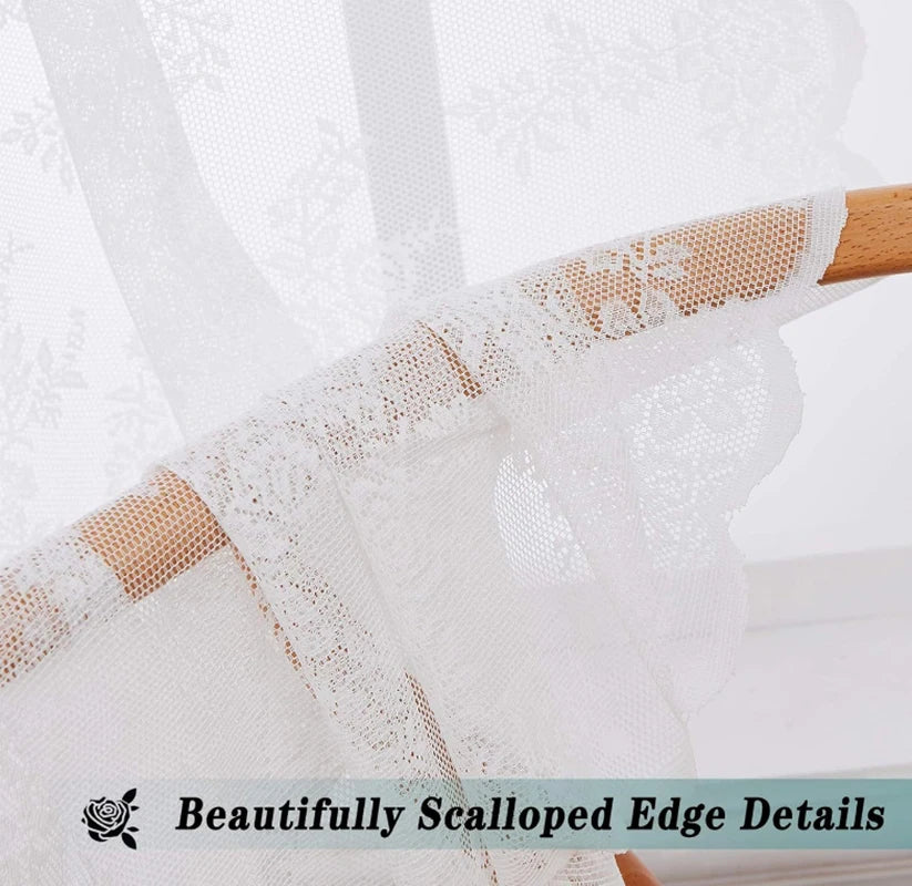 Classic Embroidered Woven Lace Window Sheer