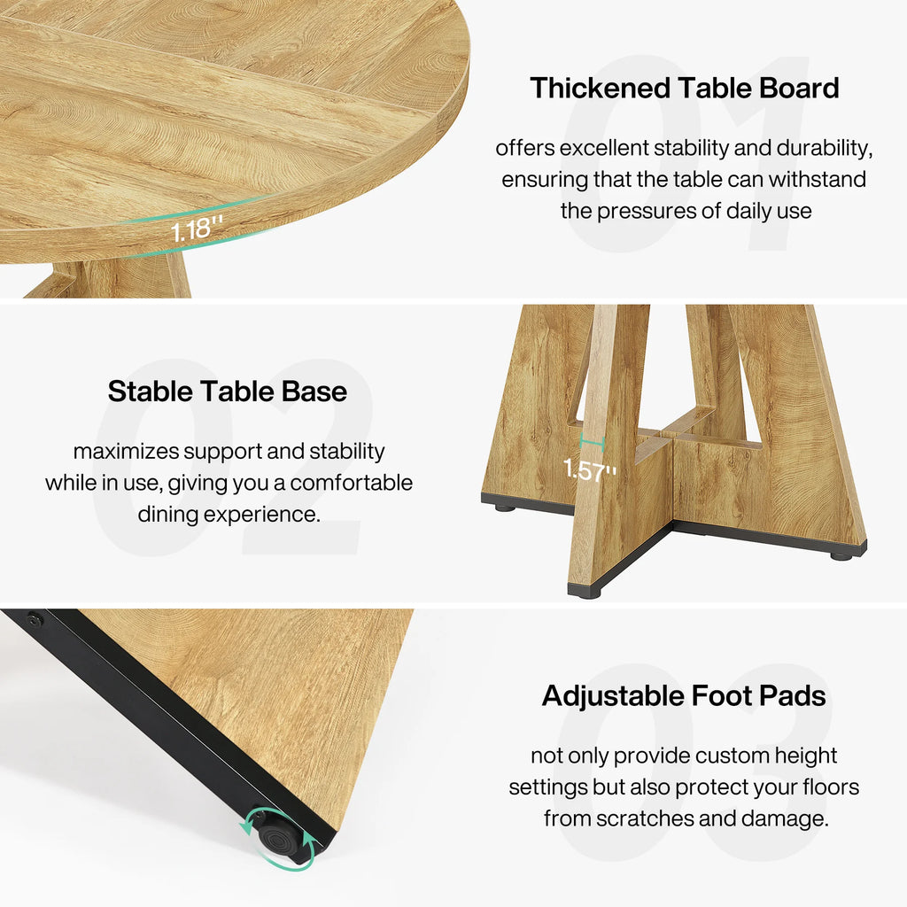 Round Dining Table for 4,