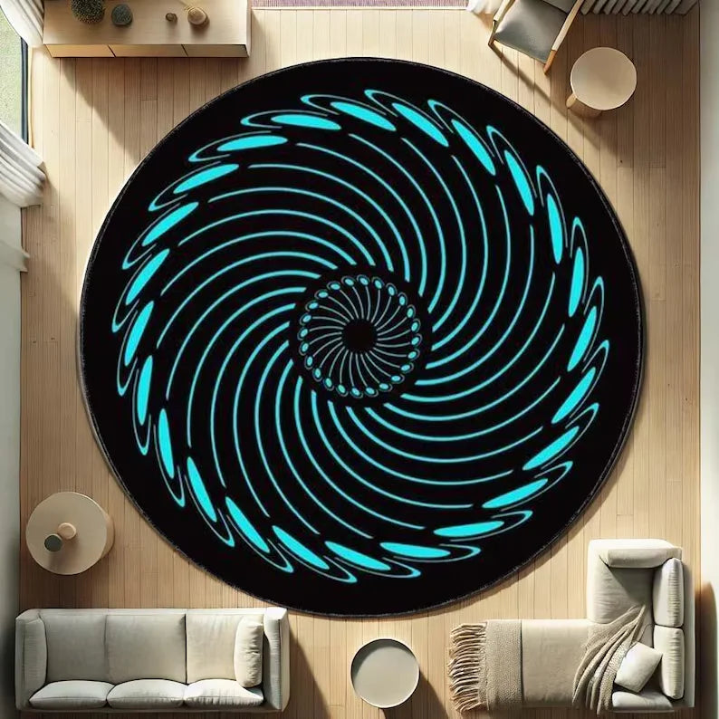 Fantasy Dragon 3D Round Carpet
