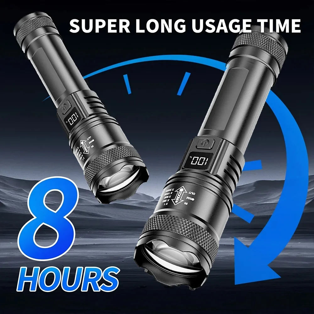 100000LM Super Bright Flashlight