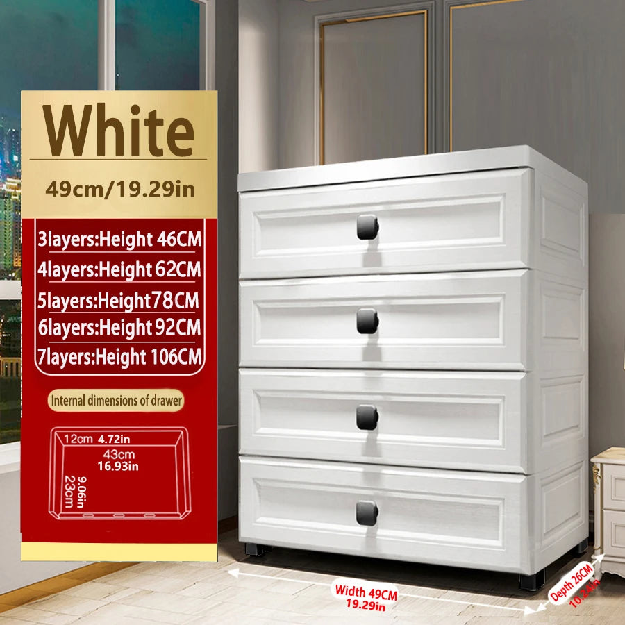 Storage Cabinet with Drawers with Wheels