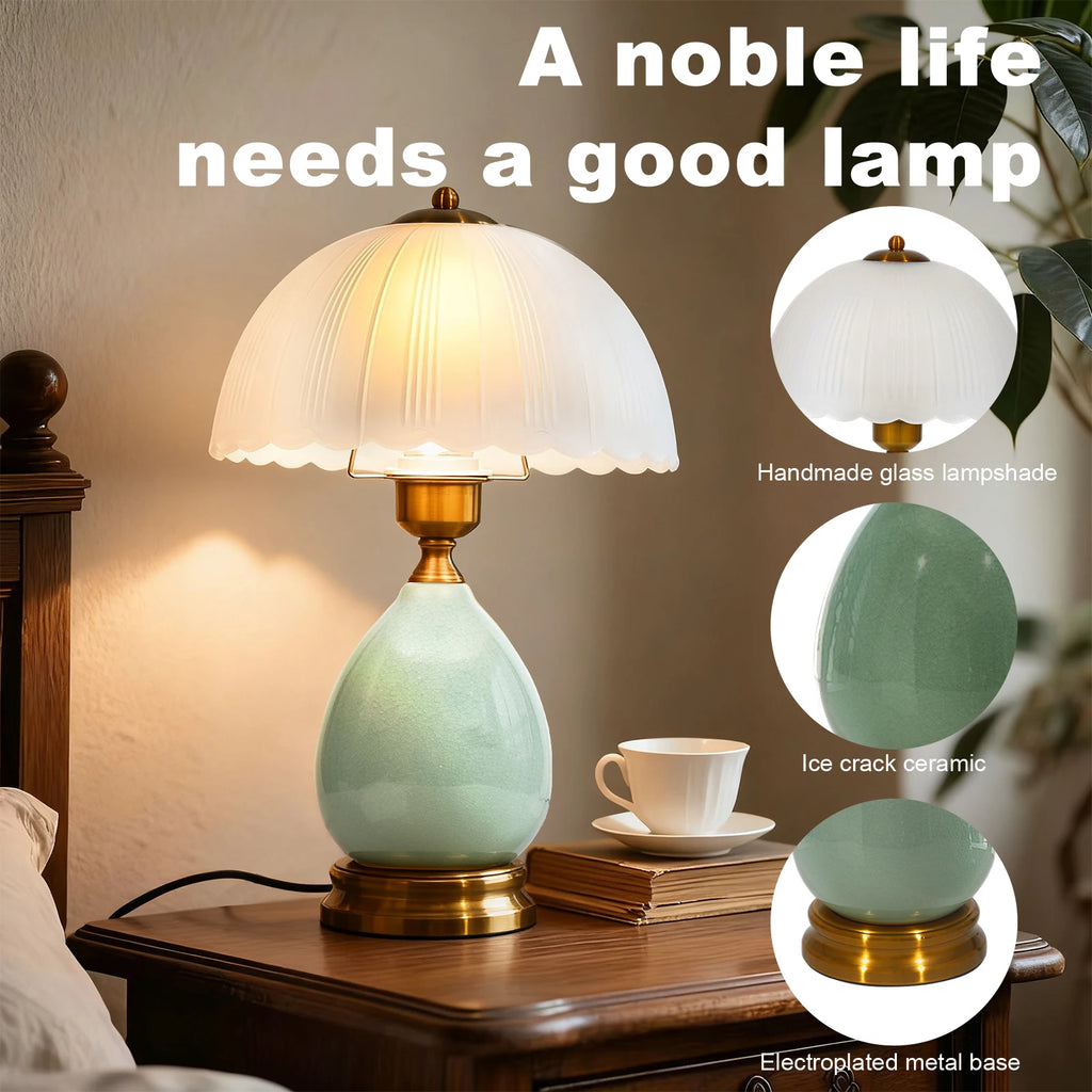 Ceramic Table Lamp 3-Color Dimmable