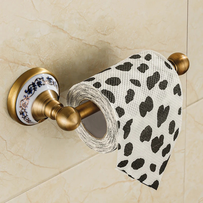 Antique Solid Brass Bathroom Accessories Sets