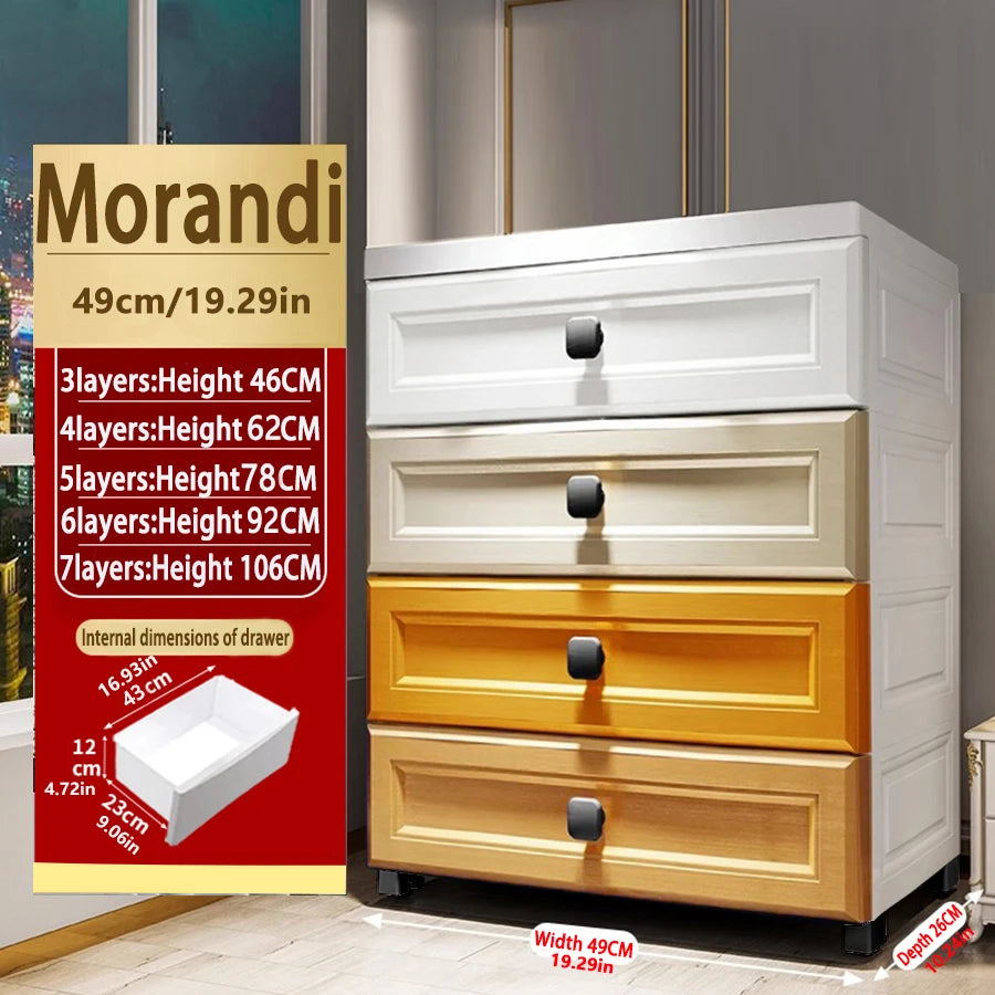 Storage Cabinet with Drawers with Wheels