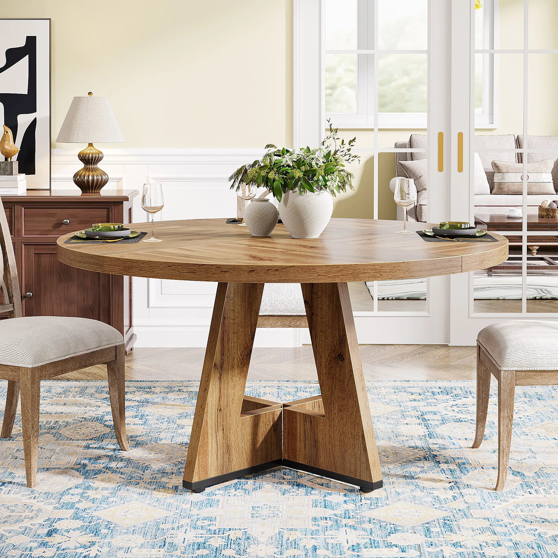 Round Dining Table for 4,