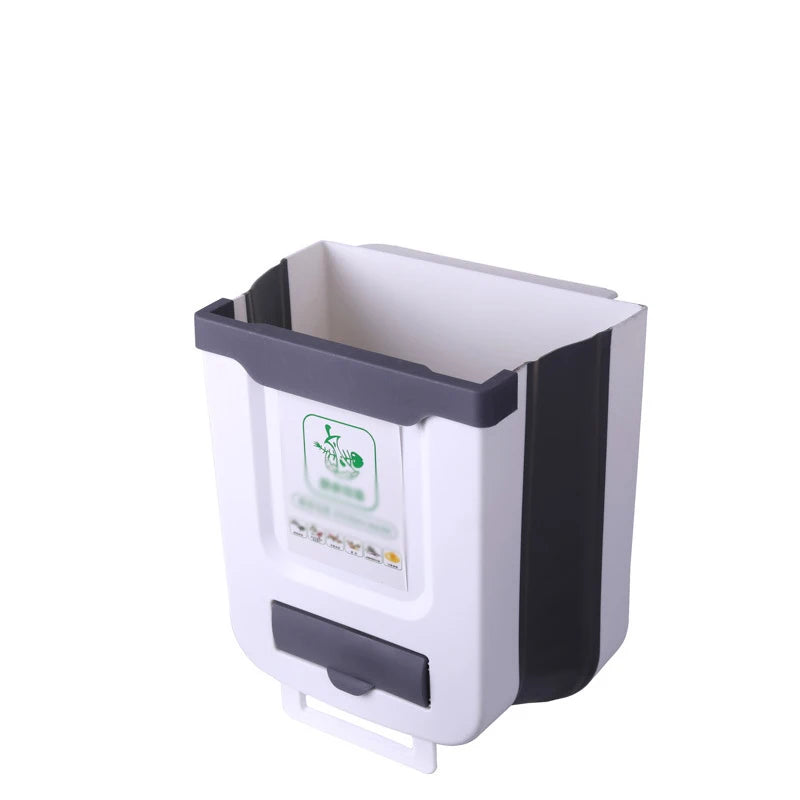Kitchen Folding Trash Can Cabinet Door Mounted