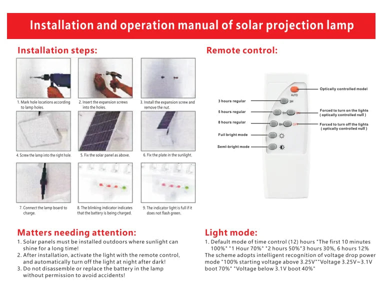 Solar Flood Lights Remote Control