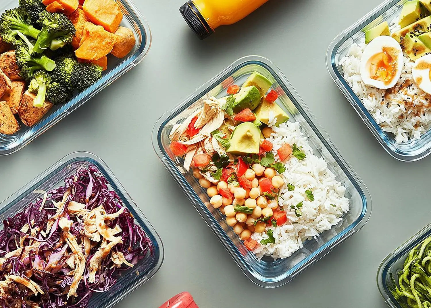 10-Pack Glass Meal Prep Containers